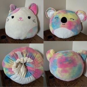 Squishmallows Flipamallows Koala Cat Rainbow Tie-Dye Stuffed Animal Reversible P